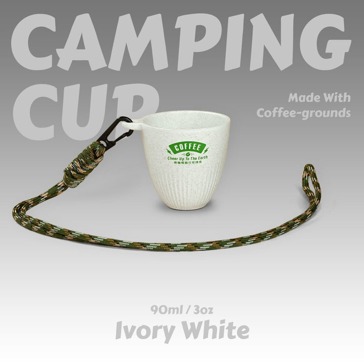 【CAMPING CUP】Eco - Friendly Coffee - grounds cup with Lanyard - 90ml / 3oz - HOHIILIFE