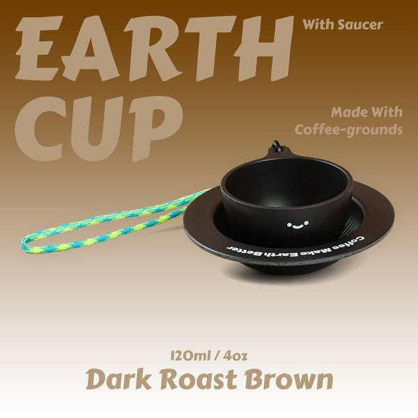 【EARTH CUP】Eco - Friendly Coffee - grounds Espresso cup with Lanyard - 120ml / 4oz - HOHIILIFE