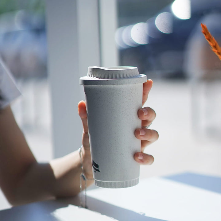 【HAT - TIP TRAVEL CUP】Eco - Friendly Coffee - grounds Travel cup with - 355ml / 12oz - HOHIILIFE