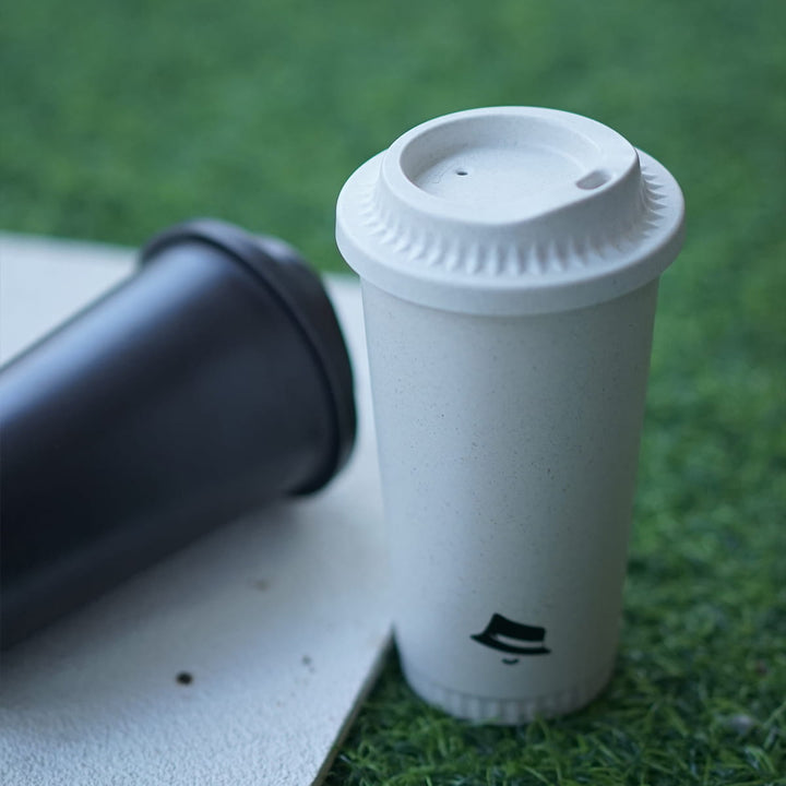 【HAT - TIP TRAVEL CUP】Eco - Friendly Coffee - grounds Travel cup with - 355ml / 12oz - HOHIILIFE